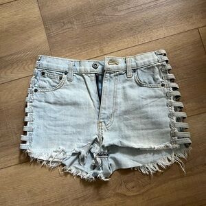 Carmar Distressed Light Blue Jean Shorts
